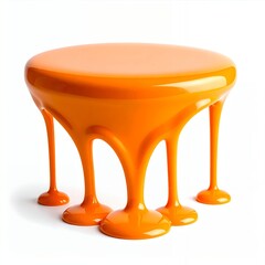 Whimsical Orange Table - A Unique and Playful Furniture Design.