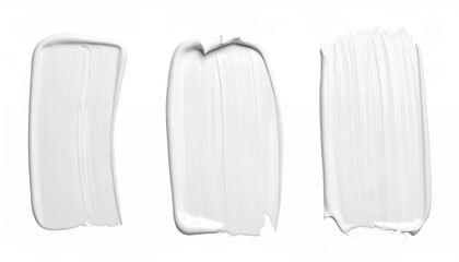White paint strokes on a white background, abstract art.