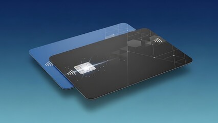 A black and blue smart card duo highlighting secure contactless payment features
