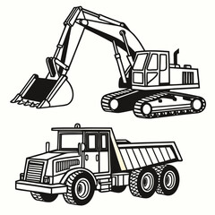 Construction vehicles © boi