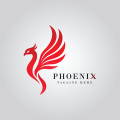 Illustration vector of phoenix logo, elegant logo bird or flying phoneix editable format 