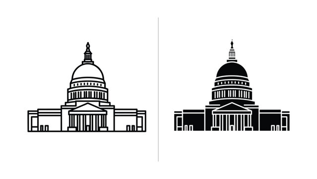 United states capitol building vector illustration