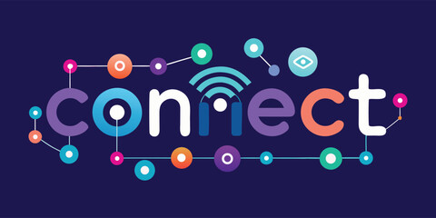A vibrant and dynamic connect logo with rounded letters, perfect for representing transformation and innovation in technology and communication.
