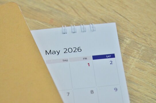 White calendar 2026 in planning concept.