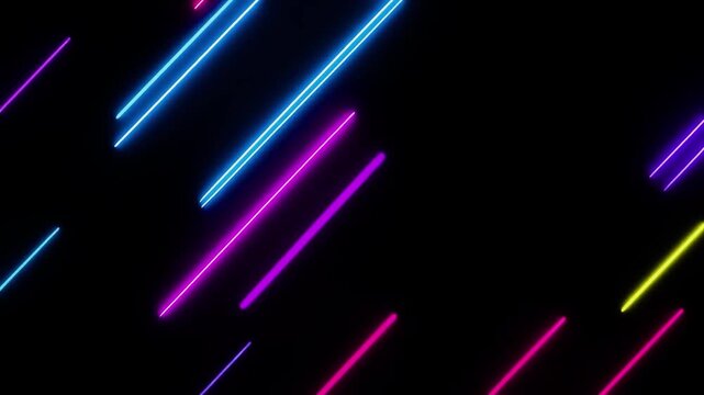 Futuristic Space Rain Animation, Fast Falling Cyberpunk Comet Tails