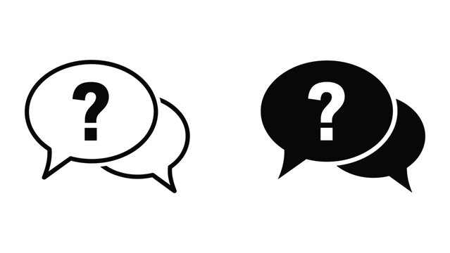 Question mark in speech bubble icon