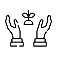 Obraz premium Save the forest icon