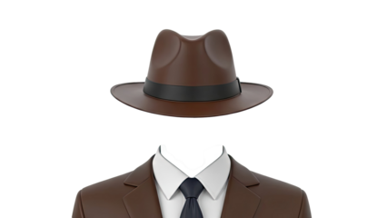 Invisible Man in Brown Suit and Fedora