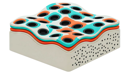 Abstract Layered Structure with Circular Openings