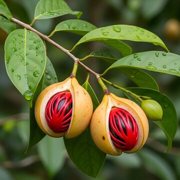 Rare Tropical Kepel Fruit Growing on Tree Branch 5