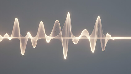 Sound Wave Visualization: An artistic representation of sound waves, with glowing lines that curve and undulate, illustrating the flow and form of audio frequencies.