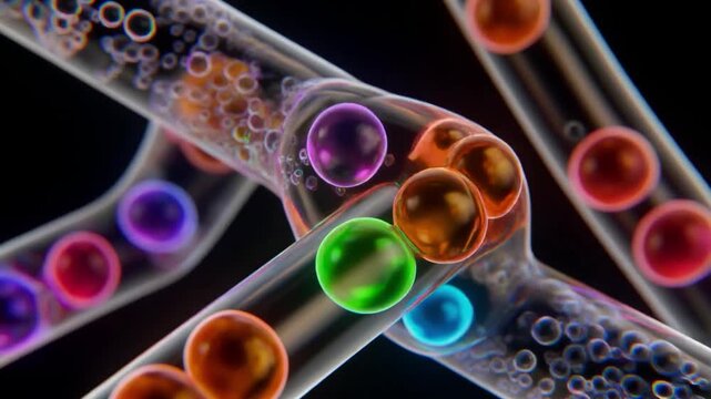 Advanced microfluidic research showing acoustic resonance in a capillary tube with vibrant liquid motion