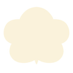Obraz premium タイトルや説明に使えるシンプルな手描きの吹き出しイラスト アイボリー