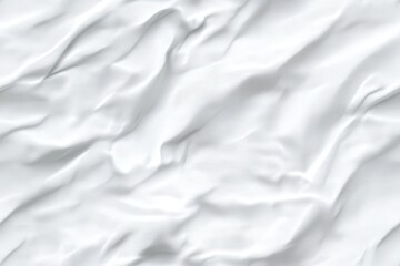 Close-up view of crumpled white fabric texture. Seamless pattern.