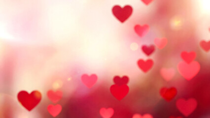 Romantic Hearts Background for Valentines Day Celebration and Love Theme