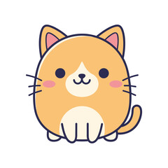 Adorable Cartoon Cat Illustration