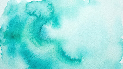 Soft Turquoise Watercolor Wash on Textured Paper Artistic Background for Creative Designs