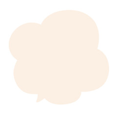 Obraz premium タイトルや説明に使えるシンプルな手描きの吹き出しイラスト オフホワイト