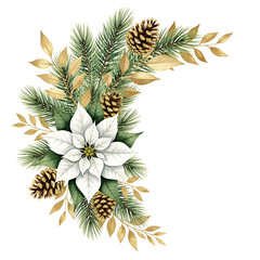 Obraz premium christmas decoration on white background