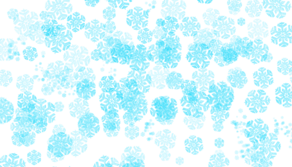 Falling Particles. Indigo Snow. Blue Rain. An isolated PNG clip art of indigo blue falling particles and stars on a transparent background for a light winter snowfall or rain effect.