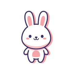 Obraz premium Adorable Cartoon Bunny Illustration