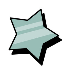 Abstract Star Shape with Stripes