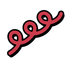 Red Swirl Graphic Element