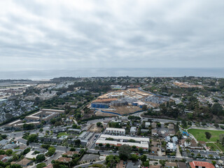 Naklejka premium Aerial view of Wealthy Del Mar town in San Diego South California, USA. 