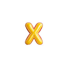color balloons letter x ,isolated on transparent background png