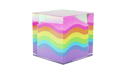 Rainbow Sand Cube