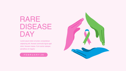 vector world rare disease day background template