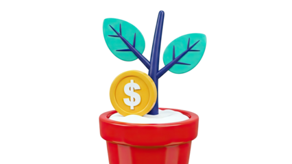 Money Tree with Dollar Coin
