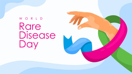 vector world rare disease day background template