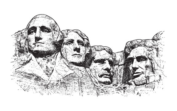 Mount Rushmore National Memorial Illustration
