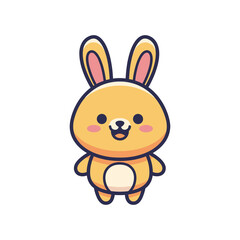 Obraz premium Adorable Cartoon Bunny Character Illustration