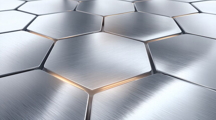 A close-up of the hexagonal honeycomb 3D texture, with glowing edges and a halo effect.