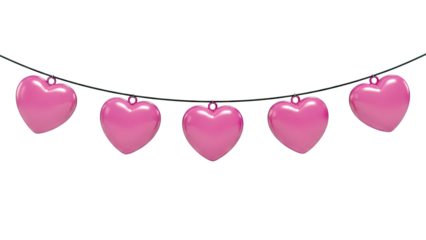 Pink Heart Garland