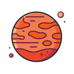Red planet Mars Vector