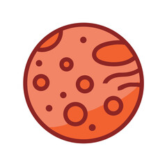 Red planet Mars Vector