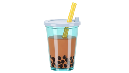 Bubble Tea Drink in a Translucent Cup