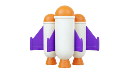 Cartoon Triple Rocket