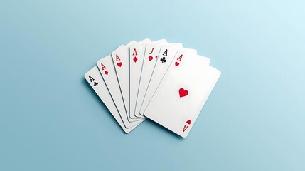 Fototapeta premium Full House Playing Cards Hand