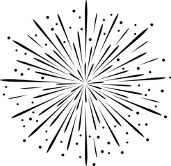 Obraz premium Abstract starburst explosion illustration radial burst lines dynamic energy isolated on white background black and white vector graphic design