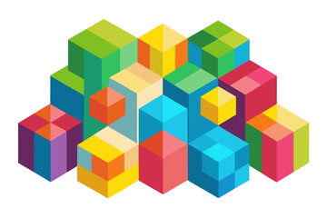 Obraz premium Abstract colorful cube