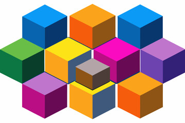 Obraz premium Abstract colorful cubes background