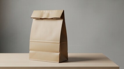 Brown Paper Lunch Bag on Table 37.