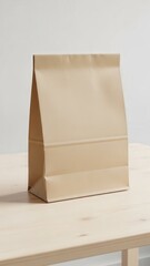 Brown Paper Lunch Bag on Table 45.