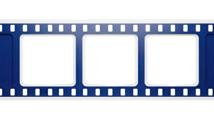 Blank Film Strip Frame with Perforations