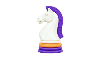 3D Rendered Chess Knight Piece