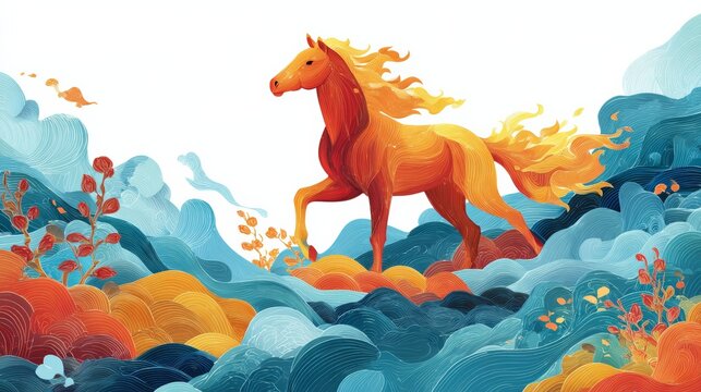 happy 2026 new year, fire horse chinese new year